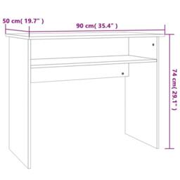 Berkfield Home Modern Desk Concrete Grey 90x50x74 cm Engineered Wood - Size: 90 x 50 x 74 cm - thumbnail 7