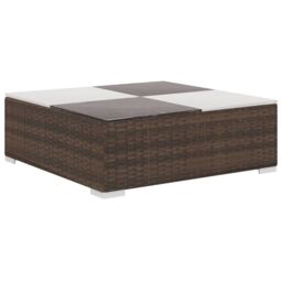 Berkfield Home 6 Piece Garden Lounge Set with Cushions Poly Rattan Brown - thumbnail 6