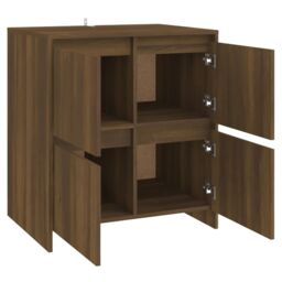 Berkfield Home Sideboard Brown Oak 70x41x75 cm Engineered Wood - Size: 70 x 41 x 75 cm - thumbnail 5