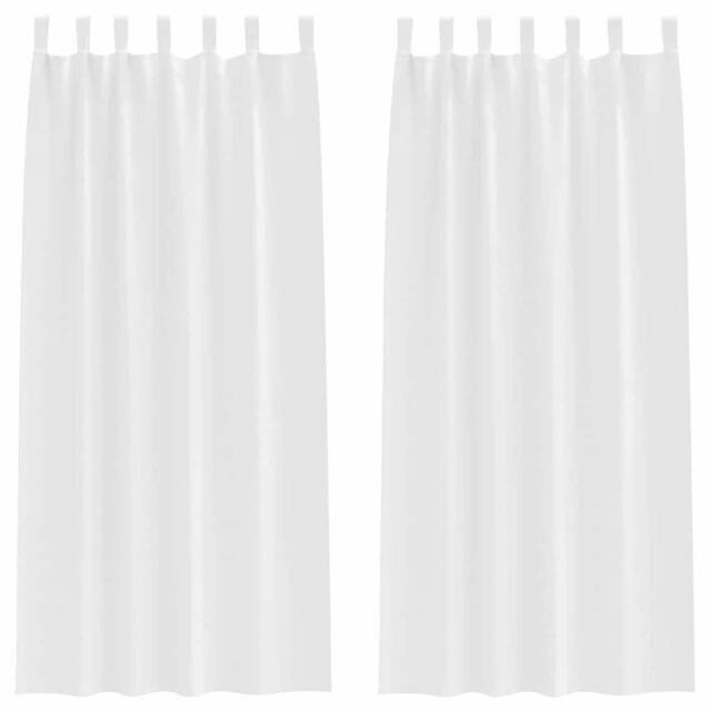 Berkfield Home Curtains with Curtains 2 pcs Pure white 260 x 140 cm Polyester - image 1