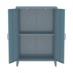 sweeek Set of 2 metal cabinets/wardrobes 2 doors L 75 x W 33 x H 110 cm in Grey - thumbnail 8