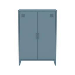 sweeek Set of 2 metal cabinets/wardrobes 2 doors L 75 x W 33 x H 110 cm in Grey - thumbnail 7