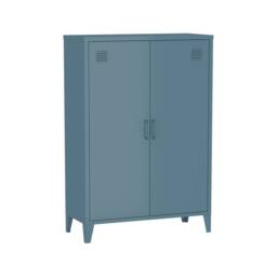 sweeek Set of 2 metal cabinets/wardrobes 2 doors L 75 x W 33 x H 110 cm in Grey - thumbnail 6