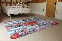 Benjamin Tate Design Bouquet Of Watercolor Tiger Lilies Rug in Natural - Size: Large - thumbnail 3