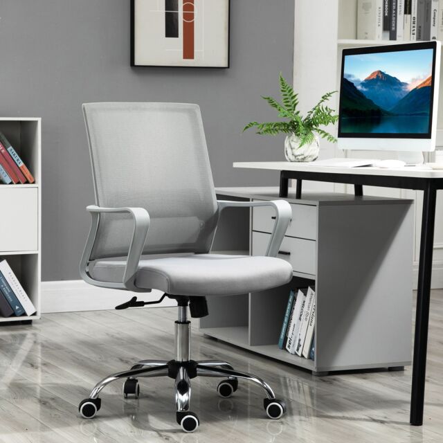 VINSETTO Ergonomic Office Chair Adjustable Height Breathable Mesh Swivel in Grey - image 1