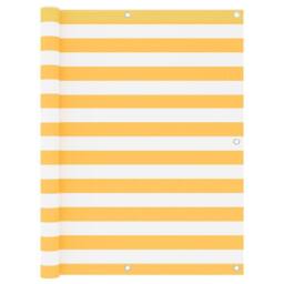 Berkfield Home Balcony Screen White & Yellow 120x300 cm Oxford Fabric - thumbnail 1