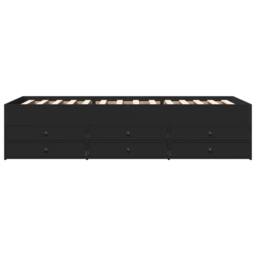 Berkfield Home Versatile Daybed with Drawers without Mattress Black 75x190 cm Sm - thumbnail 4