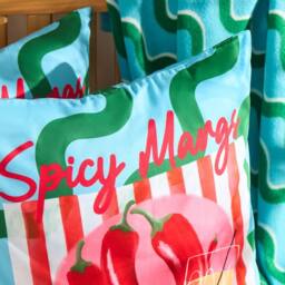 OHS 2 x Spicy Margs Garden Cushion Covers Outdoor Water Resistant - Size: 45 cm x 45 cm - thumbnail 2