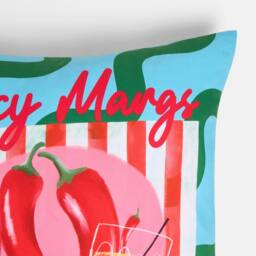 OHS 2 x Spicy Margs Garden Cushion Covers Outdoor Water Resistant - Size: 45 cm x 45 cm - thumbnail 5