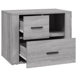 Berkfield Home Classic Bedside Cabinet Grey Sonoma 60x36x45 cm Engineered Wood - Size: 60 x 36 x 45 cm - thumbnail 6