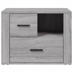 Berkfield Home Classic Bedside Cabinet Grey Sonoma 60x36x45 cm Engineered Wood - Size: 60 x 36 x 45 cm - thumbnail 7