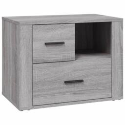 Berkfield Home Classic Bedside Cabinet Grey Sonoma 60x36x45 cm Engineered Wood - Size: 60 x 36 x 45 cm - thumbnail 3