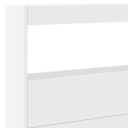 Berkfield Home Headboard Cabinet with LED White 220x17x102 cm - Size: 220 x 17 x 102 cm - thumbnail 9