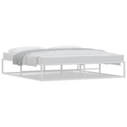 Berkfield Home Bed Frame without Mattress White 180x200 cm Super King Metal - thumbnail 1