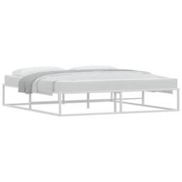 Berkfield Home Bed Frame without Mattress White 180x200 cm Super King Metal - thumbnail 3