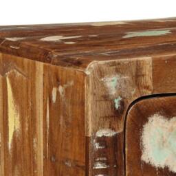 Berkfield Home Wall-mounted TV Cabinet 100x32x25 cm Solid Wood Reclaimed in Brown - Size: 100 x 32 x 25 cm - thumbnail 5