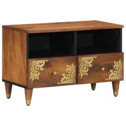 Berkfield Home TV Cabinet 70x33x46 cm Solid Wood Mango in Brown - Size: 70 x 33 x 46 cm - thumbnail 2