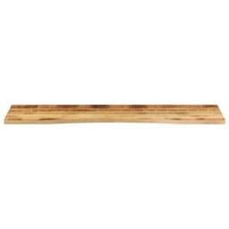Berkfield Home Beautiful Desk Top with Curve 160x50x2.5 cm Solid Wood Rough Mango in Brown - thumbnail 1