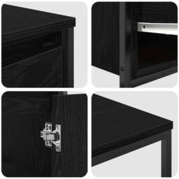 Berkfield Home 3 Piece Bathroom Furniture Set - Black Oak Engineered Wood - thumbnail 8