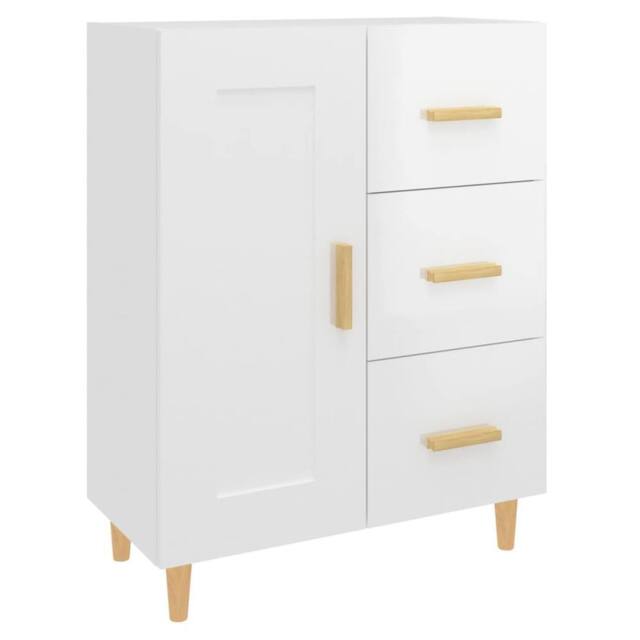 Berkfield Home Sideboard High Gloss White 69.5x34x90 cm Engineered Wood - image 1