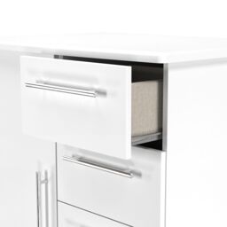 Ready Assembled 2 U Carlton 1 Door 5 Drawer Kids Robe (Ready Assembled) in White - Size: Large - thumbnail 7
