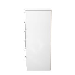 Ready Assembled 2 U Carlton 1 Door 5 Drawer Kids Robe (Ready Assembled) in White - Size: Large - thumbnail 3
