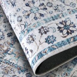 THE RUGS Saveh Shortpile Rug & Runner Oriental Style Polyester Rug in Blue - Size: 80 cm x 150 cm - thumbnail 3