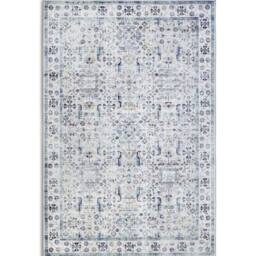 THE RUGS Saveh Shortpile Rug & Runner Oriental Style Polyester Rug in Blue - Size: 80 cm x 150 cm - thumbnail 1