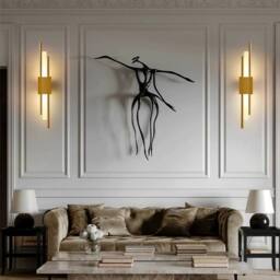 COMELY Indoor Wall Lights, 10W Acrylic Gold Wall Lights, 3000K Warm White - thumbnail 3