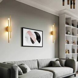 COMELY Indoor Wall Lights, 10W Acrylic Gold Wall Lights, 3000K Warm White - thumbnail 4