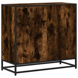 Berkfield Home Book Cabinet Smoked Oak 80.5x35x76 cm Engineered Wood in Brown - thumbnail 6