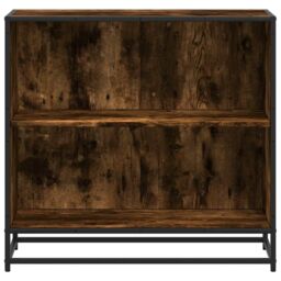 Berkfield Home Book Cabinet Smoked Oak 80.5x35x76 cm Engineered Wood in Brown - thumbnail 4
