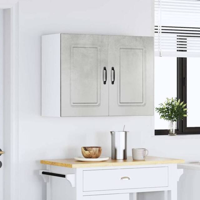 Berkfield Home Kitchen Wall Cabinet Kalmar Concrete Grey Engineered Wood - image 1