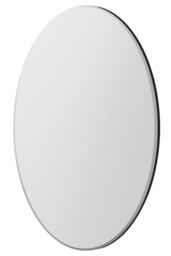 MirrorOutlet All Glass Bevelled Classic Design Round Mirror 90 x 90CM in Silver - Size: 1 Pack - thumbnail 4