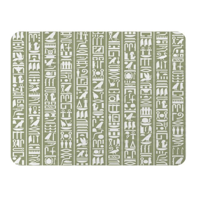 Benjamin Tate Design Egyptian Hieroglyphic Decorative Blanket in Natural - Size: 120 cm x 150 cm - image 1