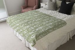 Benjamin Tate Design Egyptian Hieroglyphic Decorative Blanket in Natural - Size: 120 cm x 150 cm - thumbnail 3