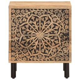 Berkfield Home Bedside Cabinets 2 pcs 40x33x46 cm Solid Wood Mango in Brown - Size: 40 x 33 x 46 cm - thumbnail 6