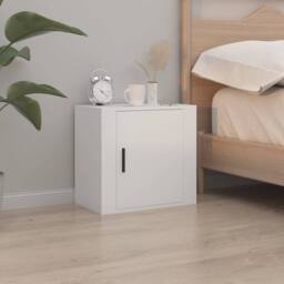 Berkfield Home Wall-mounted Bedside Cabinets 2 pcs White 50x30x47 cm - Size: 50 x 30 x 47 cm - thumbnail 3