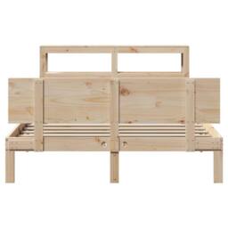 Berkfield Home Beautiful Bed Frame with Headboard without Mattress 140x200 cm in Light Tan - thumbnail 4