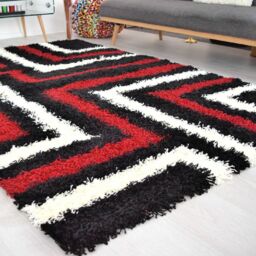 Bravich LTD Thick Shaggy Tides Rug - California in Red - Size: 60 cm x 230 cm - thumbnail 1