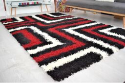 Bravich LTD Thick Shaggy Tides Rug - California in Red - Size: 60 cm x 230 cm - thumbnail 4