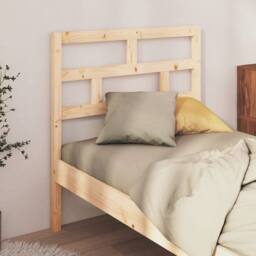 Berkfield Home Beautiful Bed Headboard 81x4x100 cm Solid Wood Pine in Light Tan - Size: 81 x 4 x 100 cm - thumbnail 1