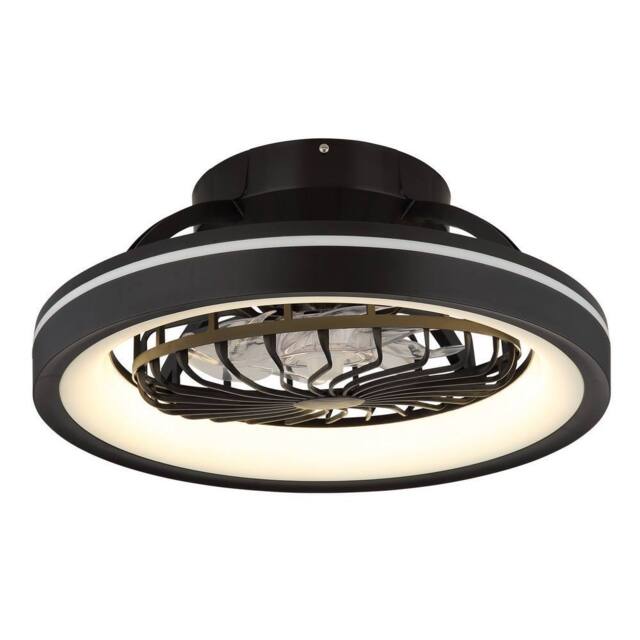 Netlighting Deanne Ceiling Fan Black 1x RGB LED Dimmable 2700-6500K Remote - image 1