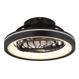 Netlighting Deanne Ceiling Fan Black 1x RGB LED Dimmable 2700-6500K Remote