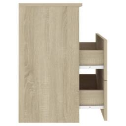 Berkfield Home Bed Cabinets 2 pcs Sonoma Oak 50x32x60 cm in Light Tan - Size: 50 x 32 x 60 cm - thumbnail 8