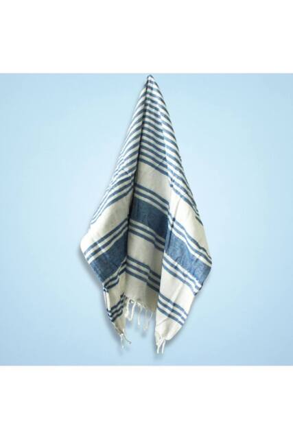 KDMD Ocean Blue Hamman Spa Towel 90x170cm - Soft, Absorbent Cotton Blend in White - Size: 90x170 cm - image 1