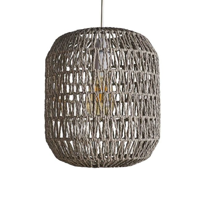 ValueLights Cabral Rope Grey Ceiling Light Pendant - image 1