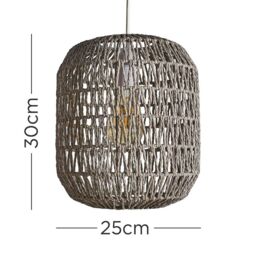 ValueLights Cabral Rope Grey Ceiling Light Pendant - thumbnail 4