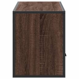 Berkfield Home TV Cabinet Brown Oak 100x31x39.5 cm Engineered Wood & Metal - thumbnail 5