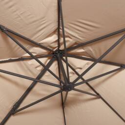 sweeek 3x4m Offset Rectangular Parasol With 50x50cm Weighted Slabs in Beige - Size: 50x50 cm - thumbnail 4